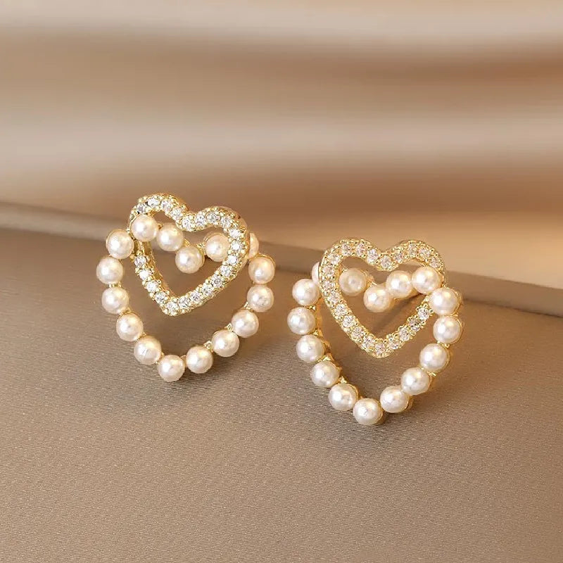 Simple-Style-Heart-Shape-Flower-Bow-Knot-Imitation-Pearl-Alloy-Rhinestone-Irregular-Women-s-Earrings-1-Pair-7.webp