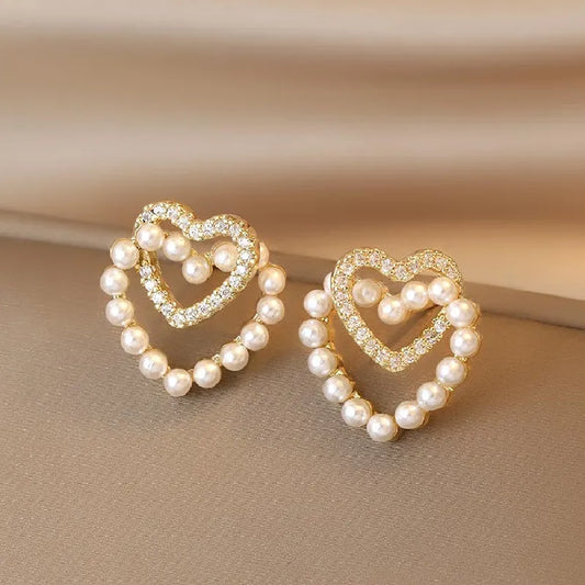 Simple-Style-Heart-Shape-Flower-Bow-Knot-Imitation-Pearl-Alloy-Rhinestone-Irregular-Women-s-Earrings-1-Pair-7.webp